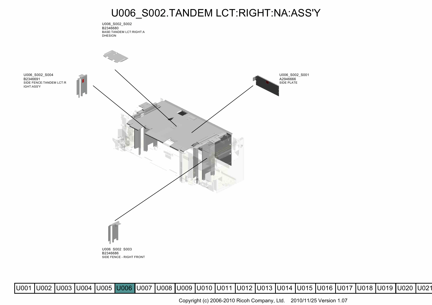 RICOH Aficio MP-C6501SP C7501SP D081 D082 Parts Catalog-3